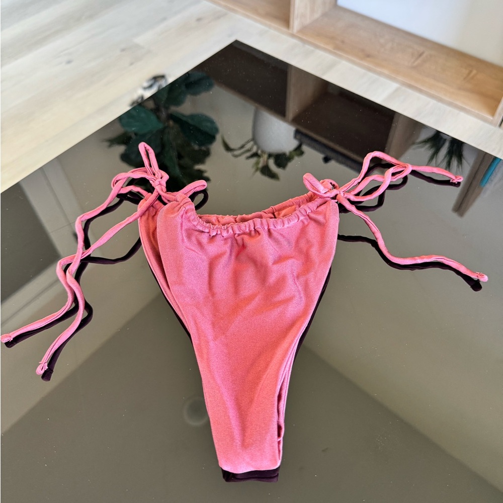 Jade Swim Lana Bottom Sale Size L Rose Sheen